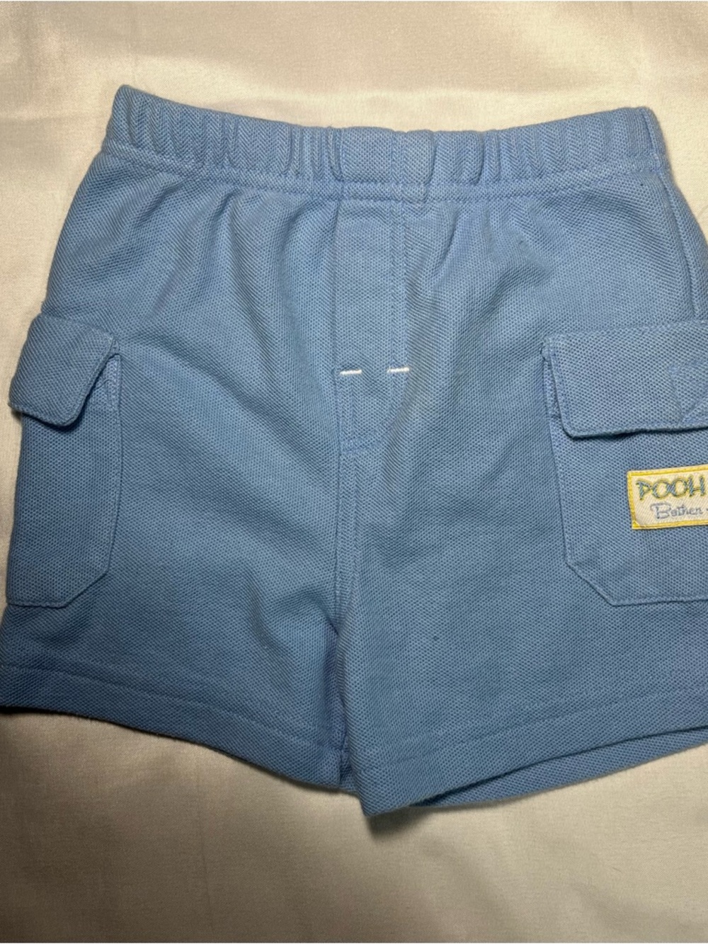 Vintage‎ Winnie The Pooh 100 Acre Wood Blue Shorts 6-9M Pooh Bear Disney